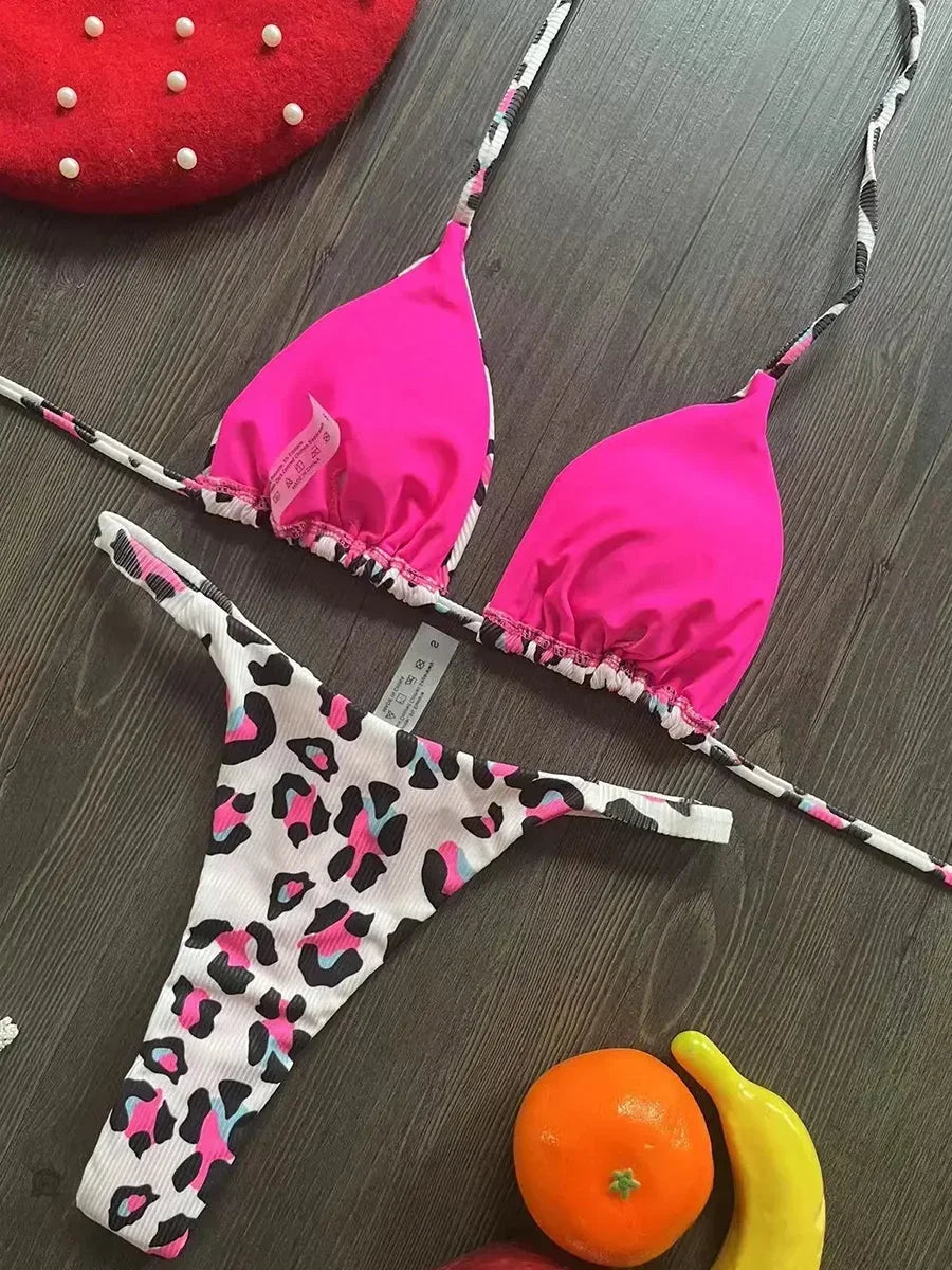 Niki Bikini - Pink Leopard Print